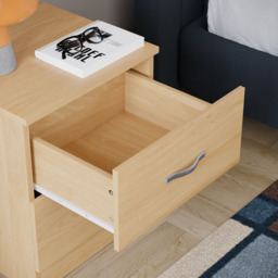 Vida Designs Riano 2 Drawer Pine Bedside Table - thumbnail 4