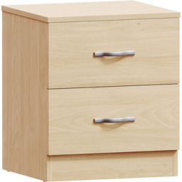 Vida Designs Riano 2 Drawer Pine Bedside Table - thumbnail 2