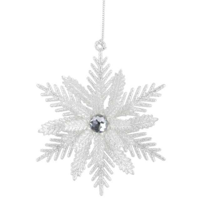 Frosted Fairytale Silver Snowflake Christmas Decoration