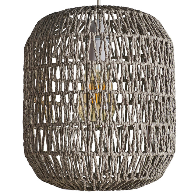 ValueLights Cabral Grey Rope Pendant Shade - image 1