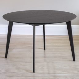 Florence Roxby Matt Black Round Dining Table