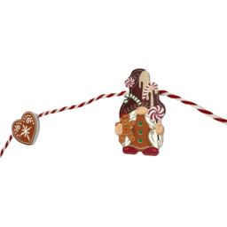 Candy Cane Lane Brown Wooden Gingerbread Garland - thumbnail 2