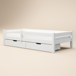 Flair Milo White Wooden 2 Drawer Single Bed Frame - thumbnail 2