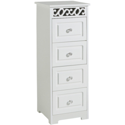 Home Source Whitehaven White 4 Drawer Chest of Drawers - thumbnail 2
