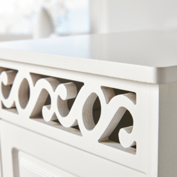 Home Source Whitehaven White 4 Drawer Chest of Drawers - thumbnail 4