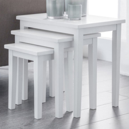 Julian Bowen Cleo Pure White Nest of Tables Set of 3