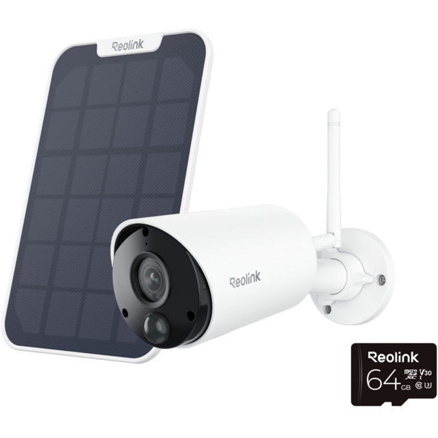 Reolink Advantage Series B320 3MP 2K Wi-Fi Security Camera with Solar Panel and 64GB Card - image 1
