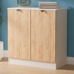 Crowndale Bora 2 Door Gold Craft Oak and Kashmir Storage Cabinet Ready Assembled