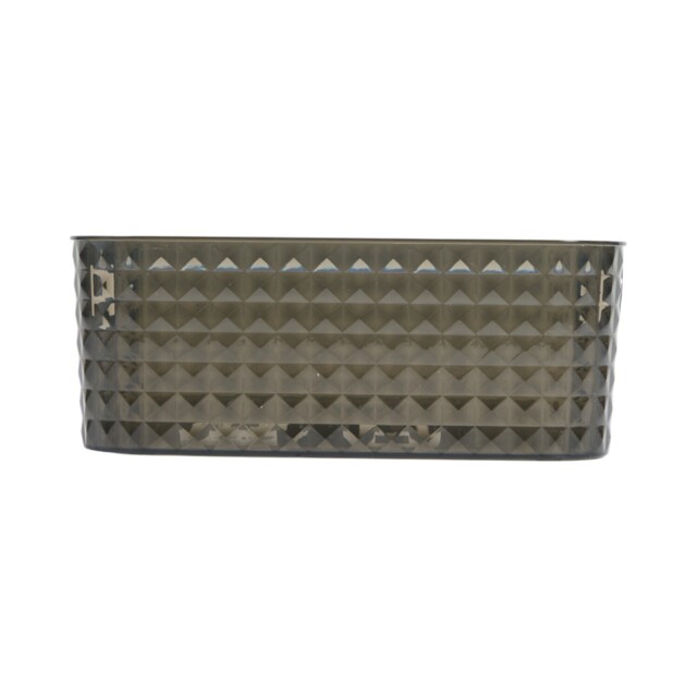 Diamond Storage Basket Grey and Clear Small - image 1