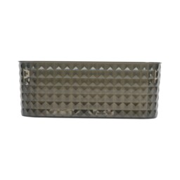 Diamond Storage Basket Grey and Clear Small