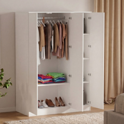 Vida Designs Denver White 3 Door Mirrored Wardrobe - thumbnail 4