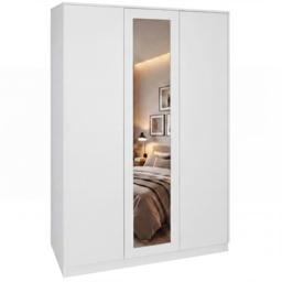 Vida Designs Denver White 3 Door Mirrored Wardrobe - thumbnail 2