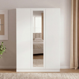 Vida Designs Denver White 3 Door Mirrored Wardrobe - thumbnail 3