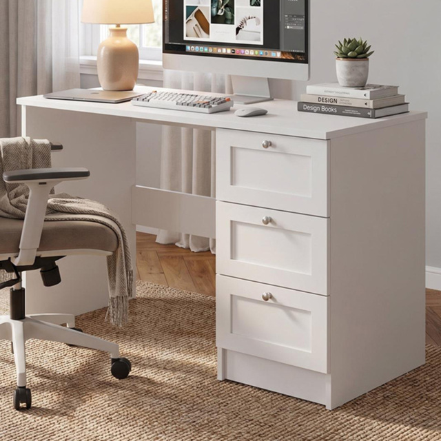 FWStyle Artus White 3 Drawer Vanity Dressing Table