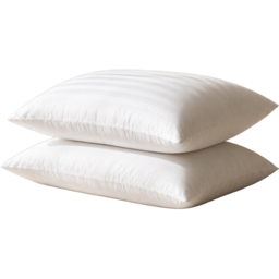 Opulent Home Microfibre White Striped Medium-Firm Pillow 4 Pack