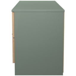 Crowndale Java Slatt Effect and Reed Green 4 Drawer TV Unit - thumbnail 3