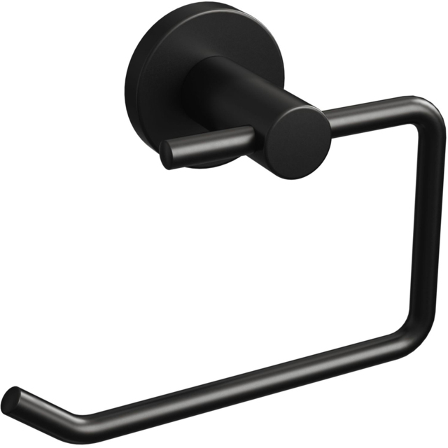 Rothley Matt Black Round Toilet Roll Holder - image 1