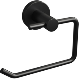 Rothley Matt Black Round Toilet Roll Holder