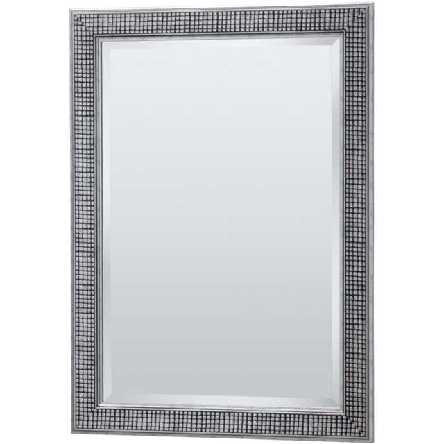 Yearn Silver Cobble Stoned Framed Wall Mirror 90.5 x 65cm - image 1