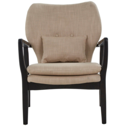 Premier Housewares Stockholm Beige and Black Wooden Frame Chair - thumbnail 3