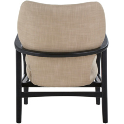 Premier Housewares Stockholm Beige and Black Wooden Frame Chair - thumbnail 4