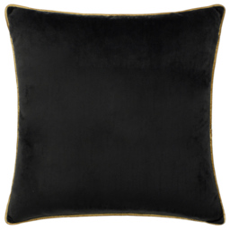 Paoletti Meridian Black Gold Velvet Cushion