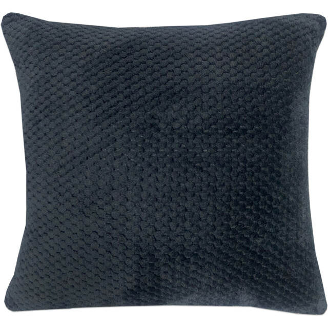 Jumbo Fleece Textured Cushion Black - image 1