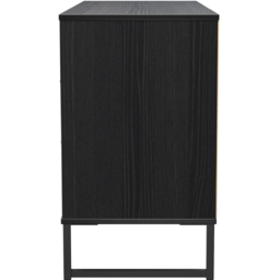 Crowndale Fluted 6 Drawer Black Ash Wide Chest of Drawers Ready Assembled - thumbnail 3