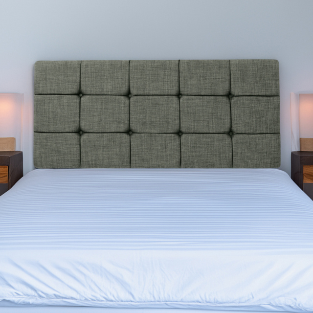Bedmaster Pearl King Size Charcoal Linen Squared Headboard - image 1