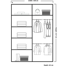 M N Furniture Nicle 2 Door White Mirrored Sliding Wardrobe 180cm - thumbnail 4