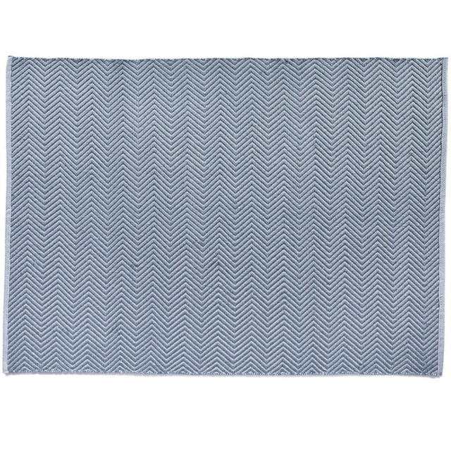 Hug Rug Denim Blue Woven Herringbone Rug 120 x 170cm - image 1