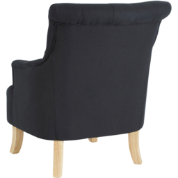 Premier Housewares Hampstead Black Cotton Fabric Armchair - thumbnail 4