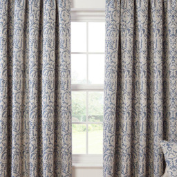 Elmsley Navy Pencil Pleat Curtain 229cm - thumbnail 2