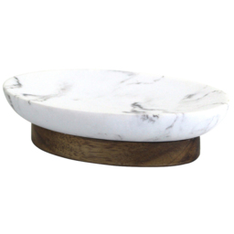 Acacia White Soap Dish