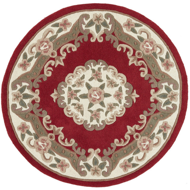 Origins Shensi Wine Wool Round Rug 120cm - image 1