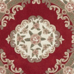 Origins Shensi Wine Wool Round Rug 120cm - thumbnail 3