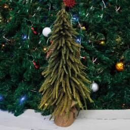St Helens Green and Gold Mini Christmas Tree 52cm - thumbnail 3