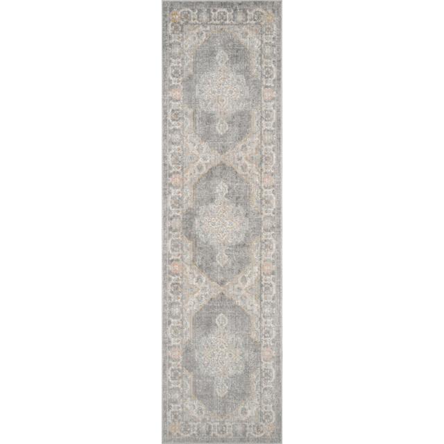 Desire Rugs Maia Orchid Floral Grey Rug 60 x 220cm - image 1