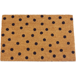 Eselle Astley Polka Dot Printed Neutral Door Mat 40 x 60cm