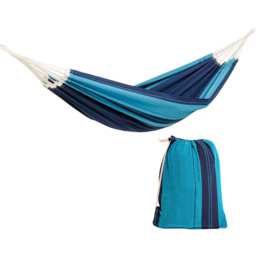 Amazonas Santana Blue Single Premium Traditional Cotton Garden Hammock Set - thumbnail 3