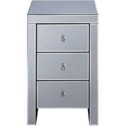 Birlea Seville 3 Drawer Mirrored Bedside Table - thumbnail 3