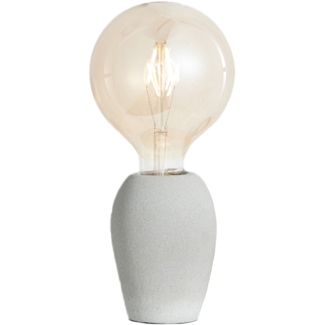 Furniturebox Kaylyn Industrial Grey Concrete and Smoked Glass Table Lamp - image 1