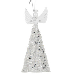 Clear Glass Sequin Angel - thumbnail 1