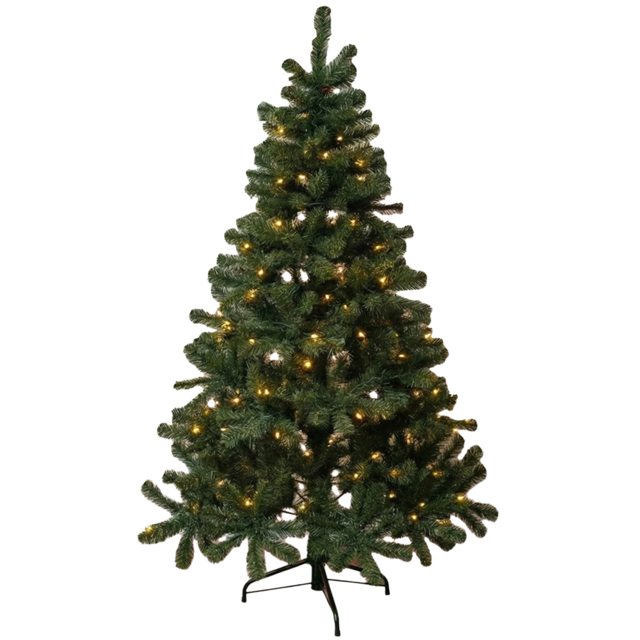 Festive Christmas Pre-Lit 210 Warm White LED Winter Fir Artificial Christmas Tree 7ft - image 1