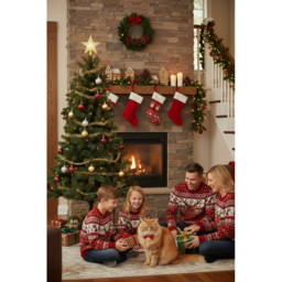Festive Christmas Pre-Lit 210 Warm White LED Winter Fir Artificial Christmas Tree 7ft - thumbnail 4