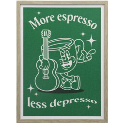 I Need My Espresso Pronto Graphic Framed Art 40 x 30cm - thumbnail 4
