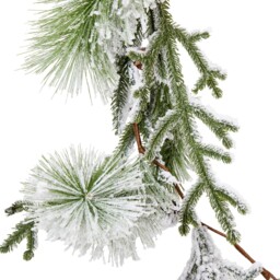 Green Frosted Pinecone Christmas Garland 183cm - thumbnail 4