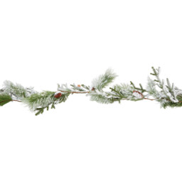 Green Frosted Pinecone Christmas Garland 183cm - thumbnail 1