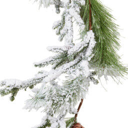 Green Frosted Pinecone Christmas Garland 183cm - thumbnail 3