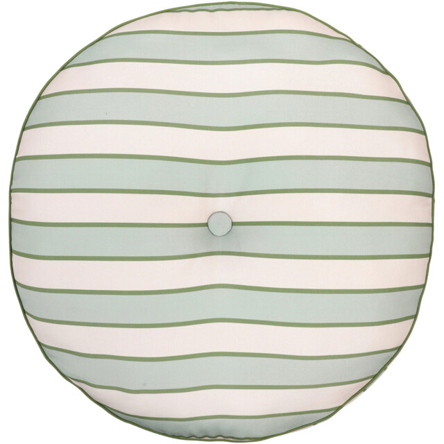 Striped Outdoor Floor Cushion Green - image 1